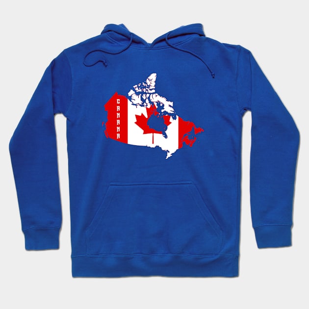 Canada flag & map Hoodie by Travellers